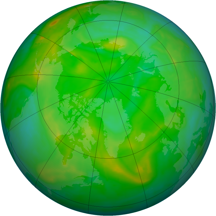 Arctic ozone map for 30 June 2008